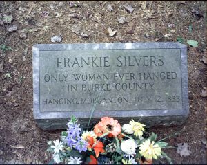 Frankie's gravestone that was put in place in 1952 by the editor of the Morganton News-Herald.