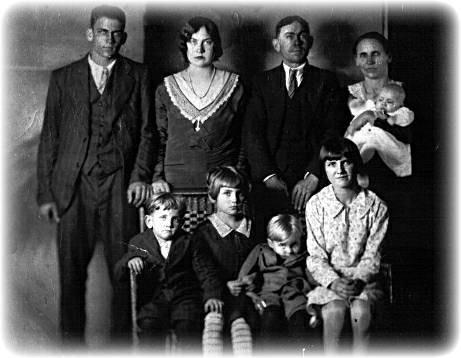Lawson Family photo taken just hours before the murders.Top Row: Arthur, Marie, Charles, Fannie, Mary Lou.Bottom Row: James, Maybell, Raymond, Carrie.