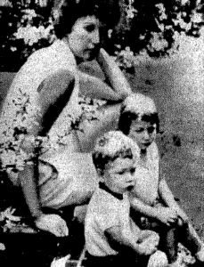 Joan Risch with children Lillian and David.