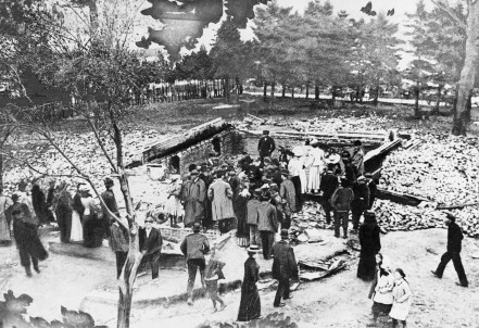 What remained of the Belle Gunness house after the fire.